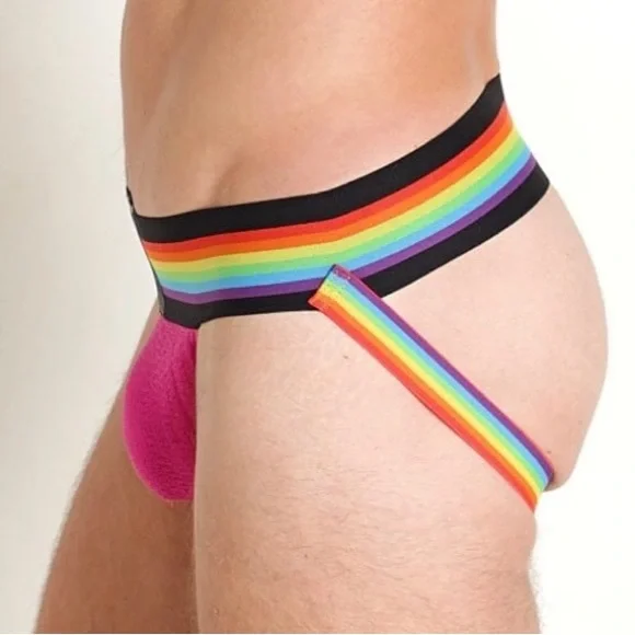 🆕 Skull & Bones Pride Locker Room Jockstrap - XL (34-36) 🏳️🌈 - Picture 2 of 6
